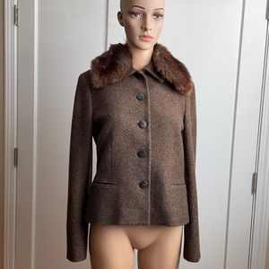 EUC Ralph Lauren Jacket/Coat with Removable Fur Collar